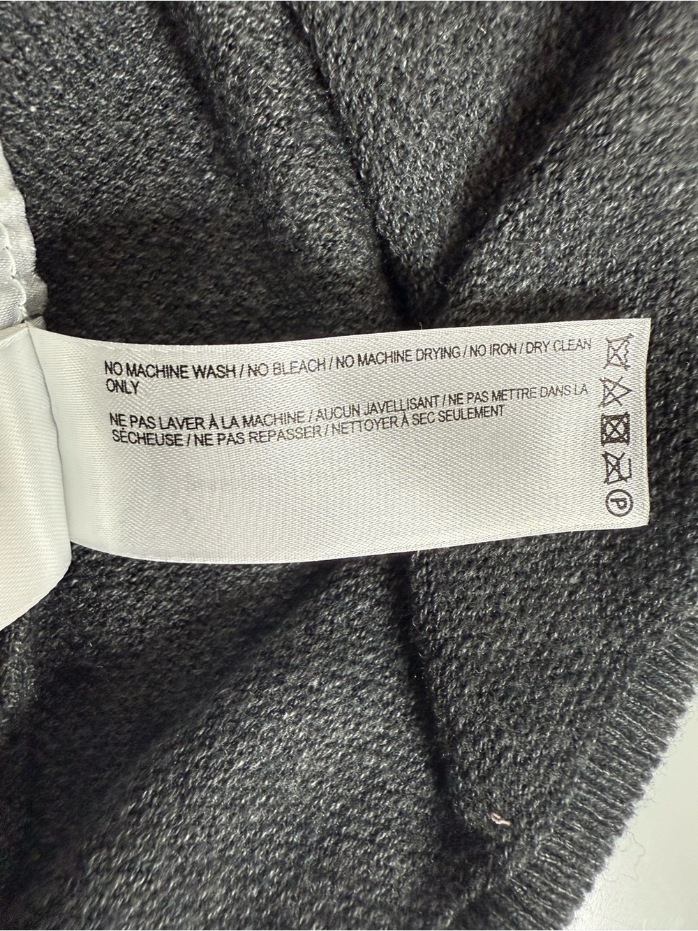 Roots V-Neck Pullover Sweater Charcoal Gray Wool Blend Size Large - Picture 8 of 9